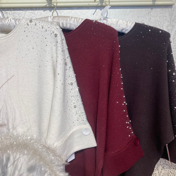 EVE PEARL & DIAMANTE KNIT