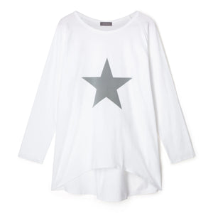 CHALK ROBYN GIANT STAR TOP IN WHITE