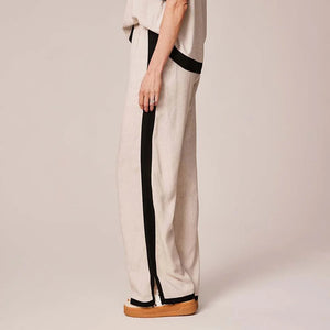 DECK COLOUR BLOCK LINEN TROUSERS