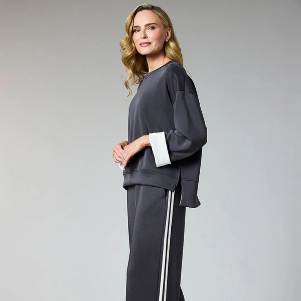 DECK SIDE STRIPE JOGGER TROUSERS GREY