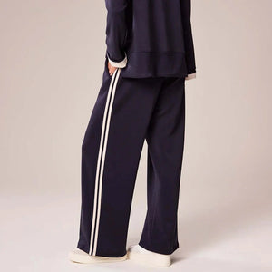 DECK SIDE STRIPE JOGGER TROUSERS NAVY