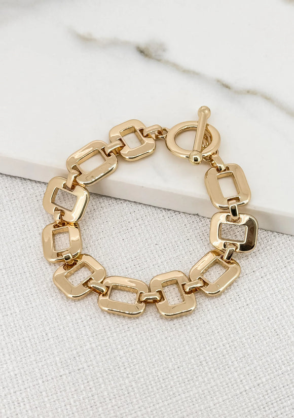 ENVY GOLD OPEN LINK BRACELET