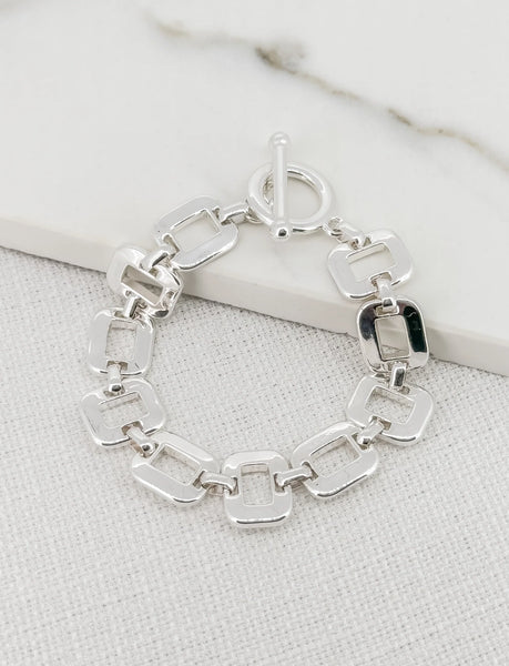 ENVY SILVER OPEN LINK BRACELET