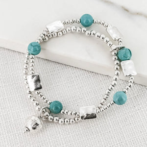 ENVY TURQUOISE BEAD TRINNY BRACELET