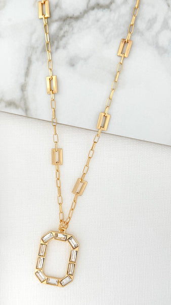 ENVY GEM OCTAGON NECKLACE GOLD