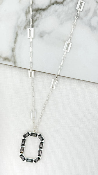 ENVY GEM OCTAGON NECKLACE SILVER