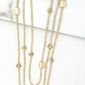 ENVY BEADED TRINNY NECKLACE GOLD