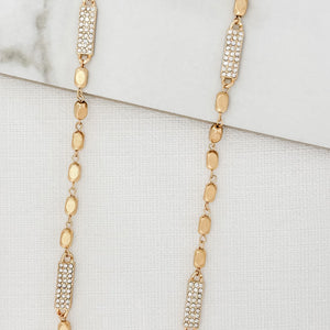 ENVY SPARKLE BAR NECKLACE IN GOLD