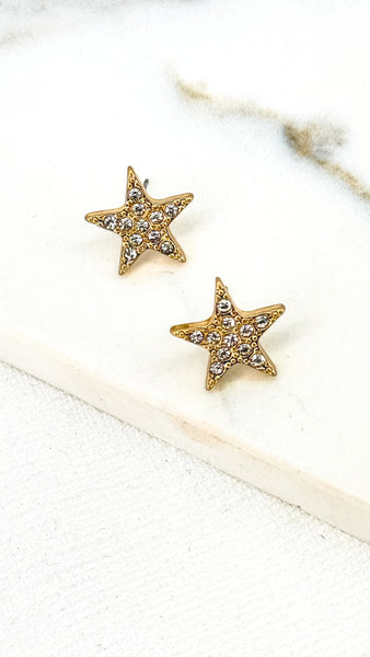 ENVY BLING STAR EARRINGS GOLD