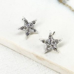 ENVY BLING STAR EARRINGS SILVER