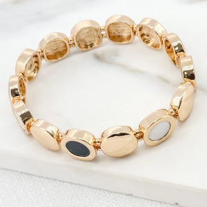 ENVY GOLD CIRCLES STRETCH BRACELET