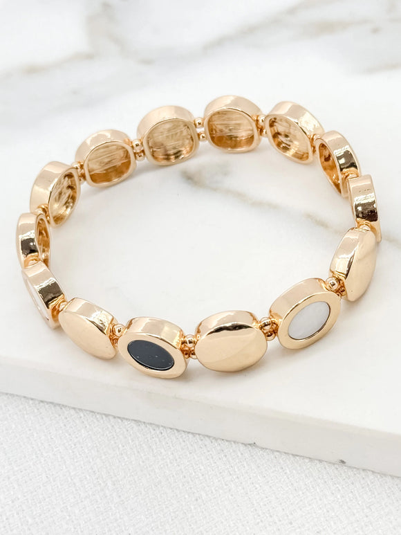 ENVY GOLD CIRCLES STRETCH BRACELET