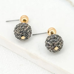 ENVY SPARKLE BALL EARRINGS GOLD