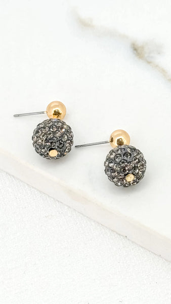 ENVY SPARKLE BALL EARRINGS GOLD