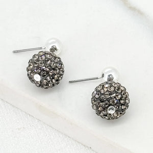 ENVY SPARKLE BALL EARRINGS SILVER