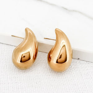 ENVY LARGE TEARDROP EARRINGS GOLD