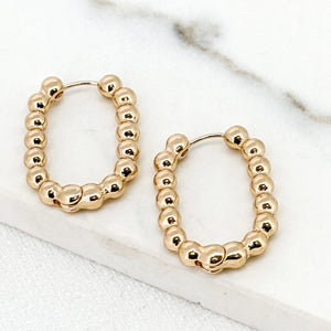 ENVY BOBBLE HOOP EARRINGS GOLD