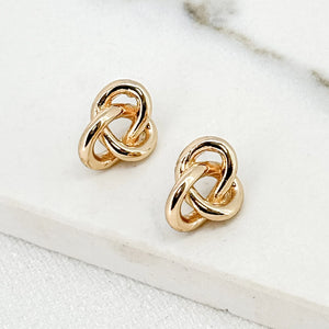 ENVY GOLD COLOURED KNOT EARRINGS