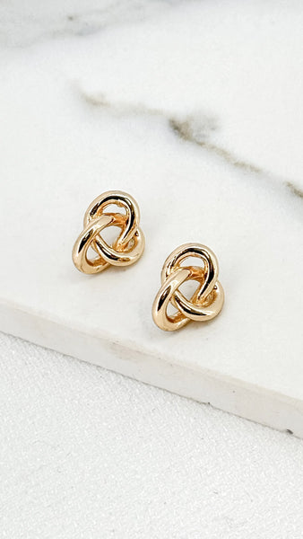 ENVY GOLD COLOURED KNOT EARRINGS