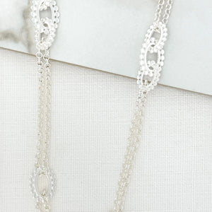 ENVY BOBBLE HOOP CHAIN NECKLACE SILVER