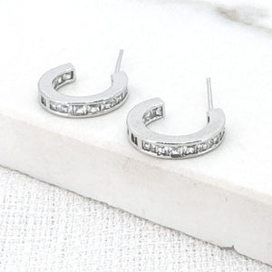 ENVY DIAMANTE MINI HOOP EARRINGS