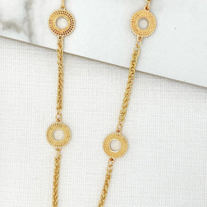 ENVY BOBBLE DISC CHAIN NECKLACE GOLD