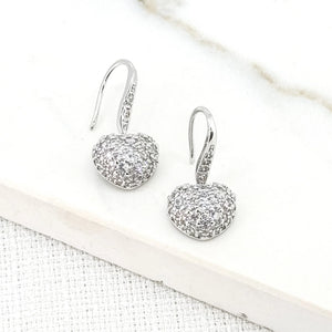 ENVY SPARKLE HEART DROP EARRINGS