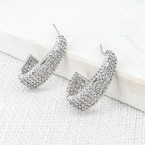 ENVY SPARKLE DIAMANTE HOOP EARRINGS