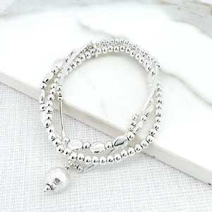 ENVY TRIPLE STRAND GLOBE BRACELET