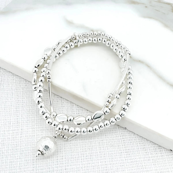 ENVY TRIPLE STRAND GLOBE BRACELET
