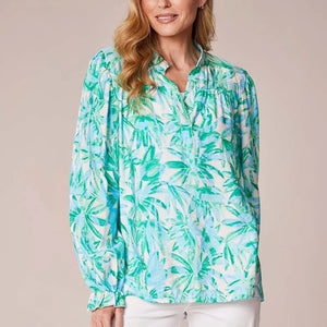 DECK MINT PALM BLOUSE