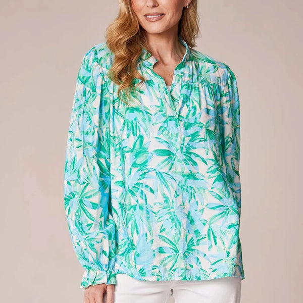 DECK MINT PALM BLOUSE