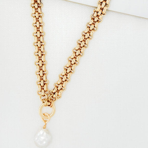 ENVY POPCORN PEARL CHAIN GOLD