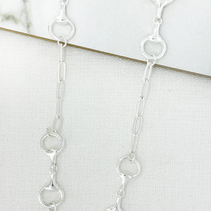 ENVY SNAFFLE BIT NECKLACE SILVER