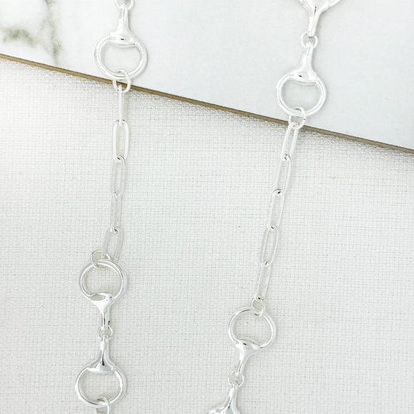 ENVY SNAFFLE BIT NECKLACE SILVER