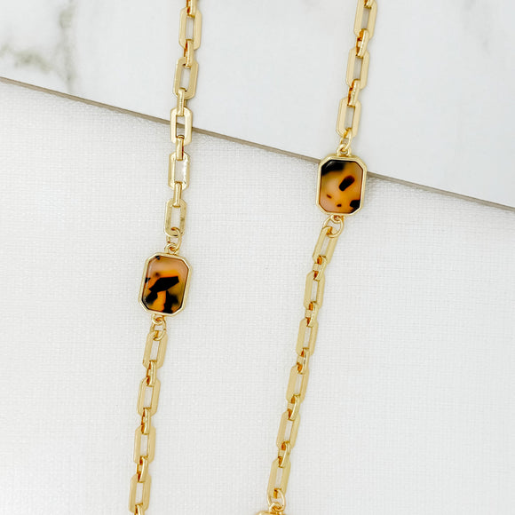 ENVY TRINNY TORTOISESHELL NECKLACE GOLD