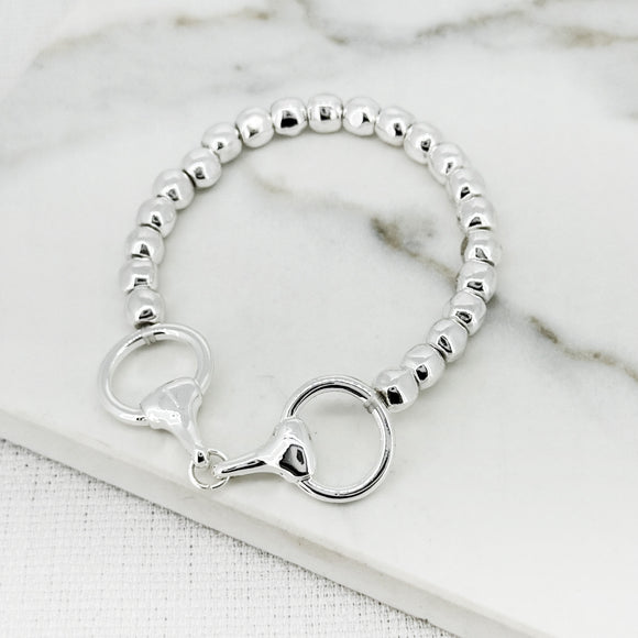 ENVY SNAFFLE BIT BRACELET SILVER