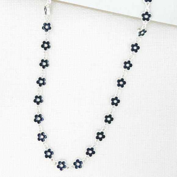 ENVY BLACK DAISY NECKLACE SHORT