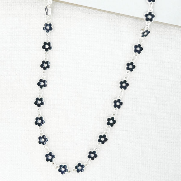 ENVY BLACK DAISY NECKLACE SHORT
