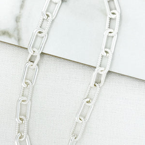 ENVY SILVER ROPE LINK SHORT NECKLACE