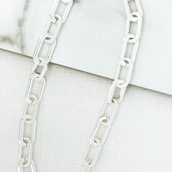 ENVY SILVER ROPE LINK SHORT NECKLACE