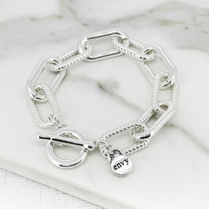 ENVY SILVER ROPE LINK BRACELET