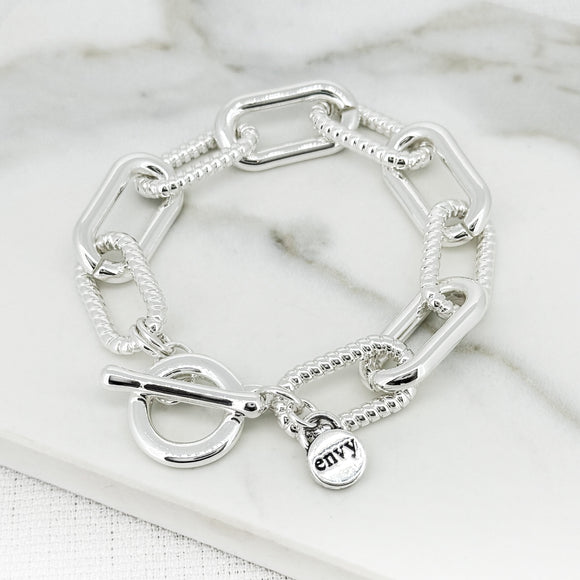 ENVY SILVER ROPE LINK BRACELET