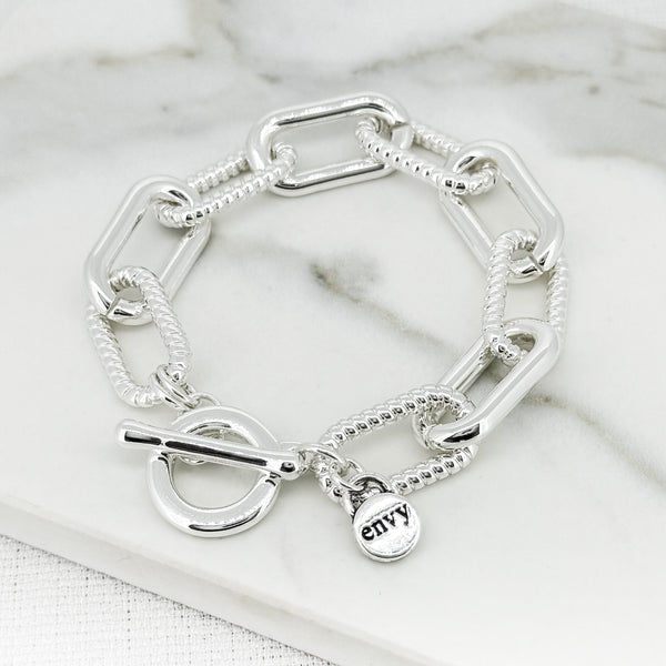 ENVY SILVER ROPE LINK BRACELET