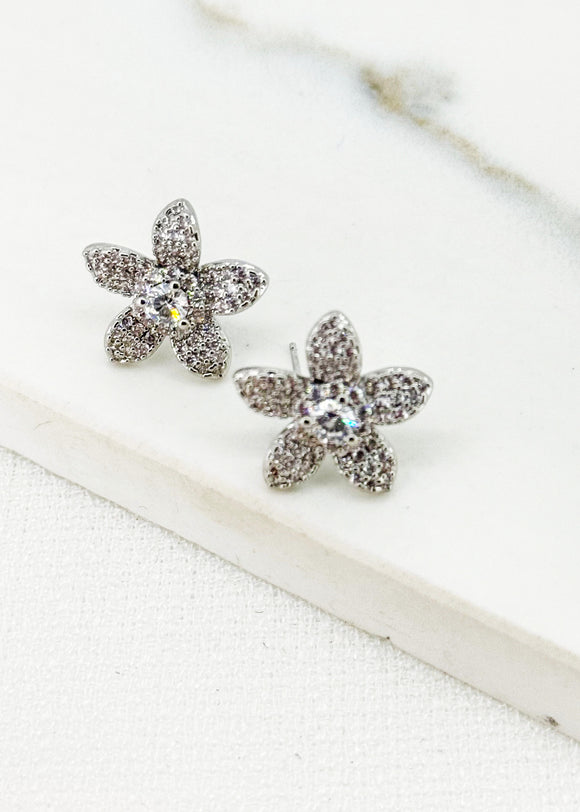 ENVY BLING FLOWER STUD EARRINGS