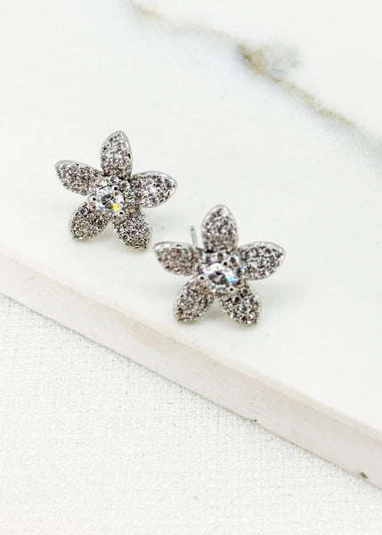 ENVY BLING FLOWER STUD EARRINGS