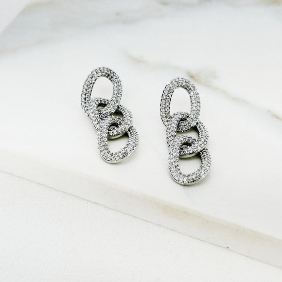 ENVY SPARKLE CHAIN DROP EARRINGS