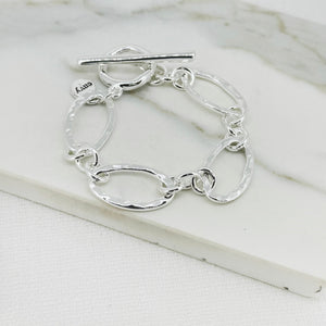 ENVY OVAL LINK BRACELET SILVER