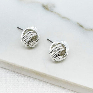 ENVY SILVER ROPE KNOT EARRINGS