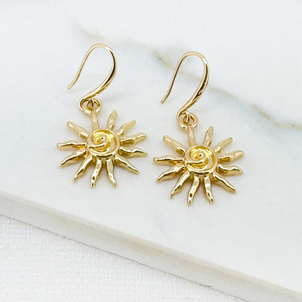 ENVY GOLD SUNBURST EARRINGS
